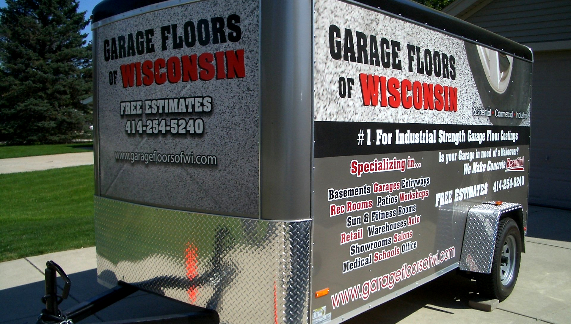 Residential garage floor coating